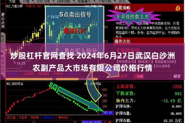 炒股杠杆官网查找 2024年6月27日武汉白沙洲农副产品大市场有限公司价格行情