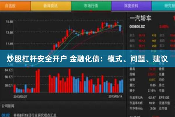 炒股杠杆安全开户 金融化债：模式、问题、建议