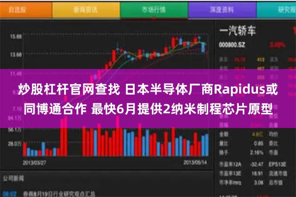炒股杠杆官网查找 日本半导体厂商Rapidus或同博通合作 最快6月提供2纳米制程芯片原型