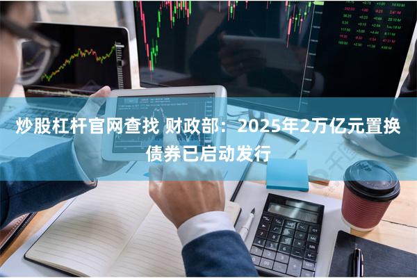 炒股杠杆官网查找 财政部：2025年2万亿元置换债券已启动发行