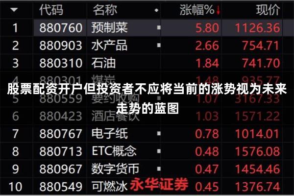 股票配资开户但投资者不应将当前的涨势视为未来走势的蓝图