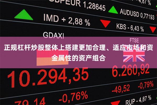 正规杠杆炒股整体上搭建更加合理、适应市场和资金属性的资产组合